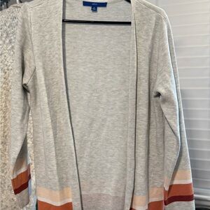 Apt. 9 Women's Gray Cardigan with Orange Accents